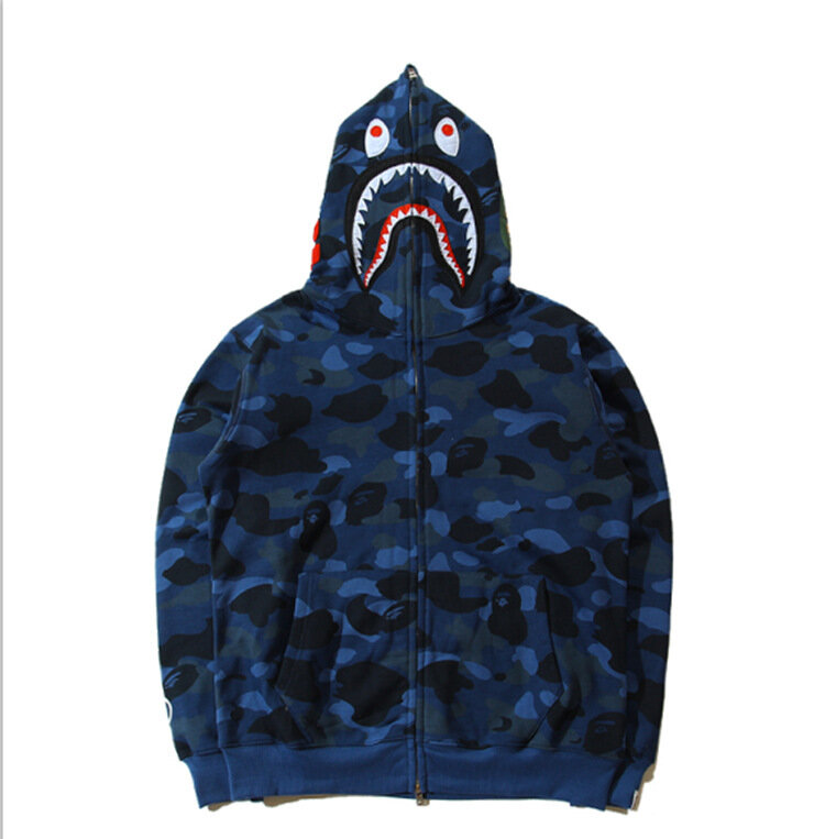2021 New Bape Shark Hoodies Men Women Casual Harajuku Coat Fashion Camouflage Sweatshirts Streetwear Hip Hop Jacket Sport Winter