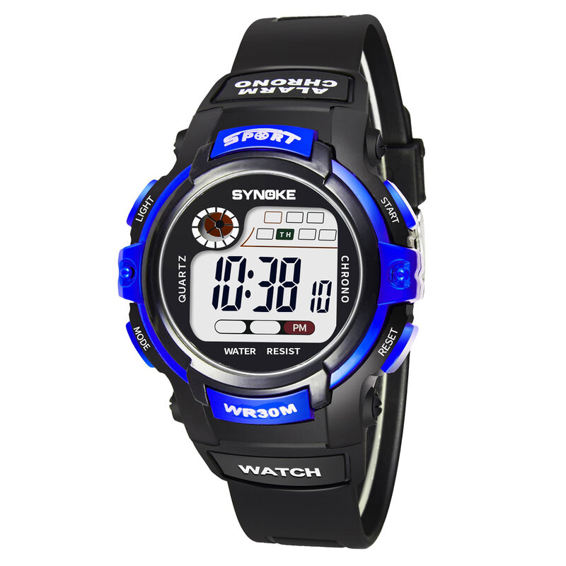 SYNOKE Brand Sport Watches Boys Waterproof Led Alarm Digital Kids Multifunction Student Clocks Wristwatch Montre Enfant