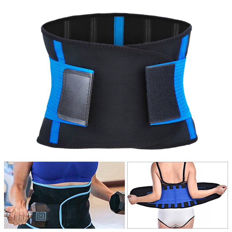 Lumbar Waist Lower Back Support Brace Belt Tummy Control Fitness Training
