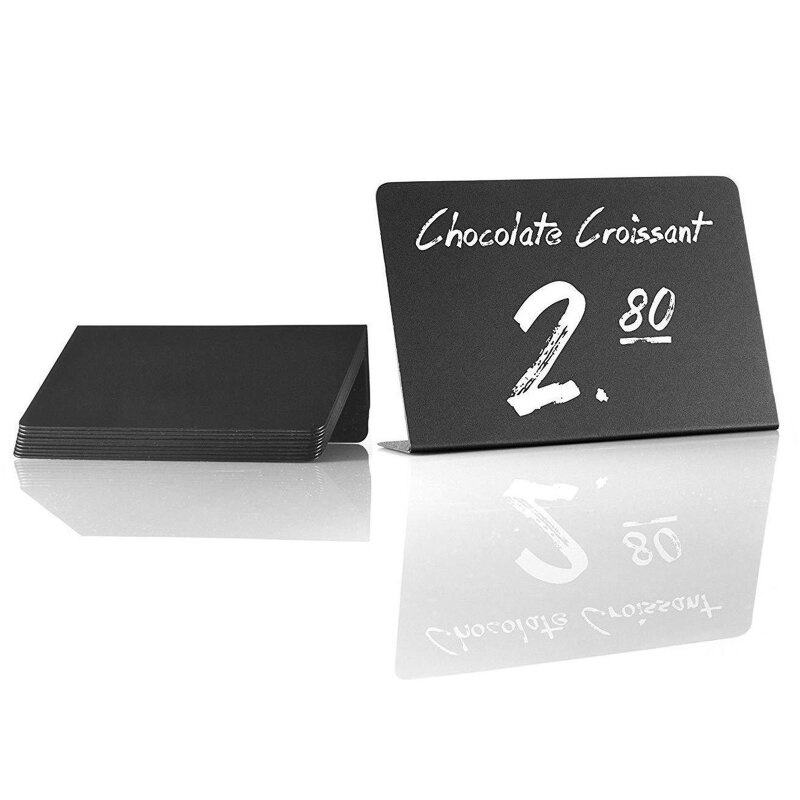 10 Pack Rustikalen Acryl Mini Tafel für Flüssigkeit Kreide Marker und Kreide