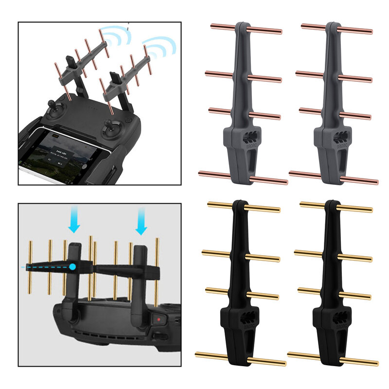 2 Stuks 2.4Ghz Controller Signaal Booster Yagi Antenne Range Extender Voor Mavic Mini