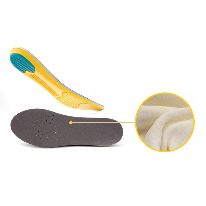 Almofada de sapato palmilhas ortopédicas amortecimento confortável respirável esportes alta elastic eva sweat-absorvente palmilhas