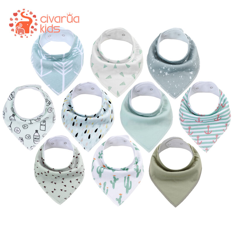 Baby Bibs Unisex Newborn Baby Bandana Bibs for Drooling and Teething Organic Cotton Soft and Absorbent Hypoallergenic Bibs