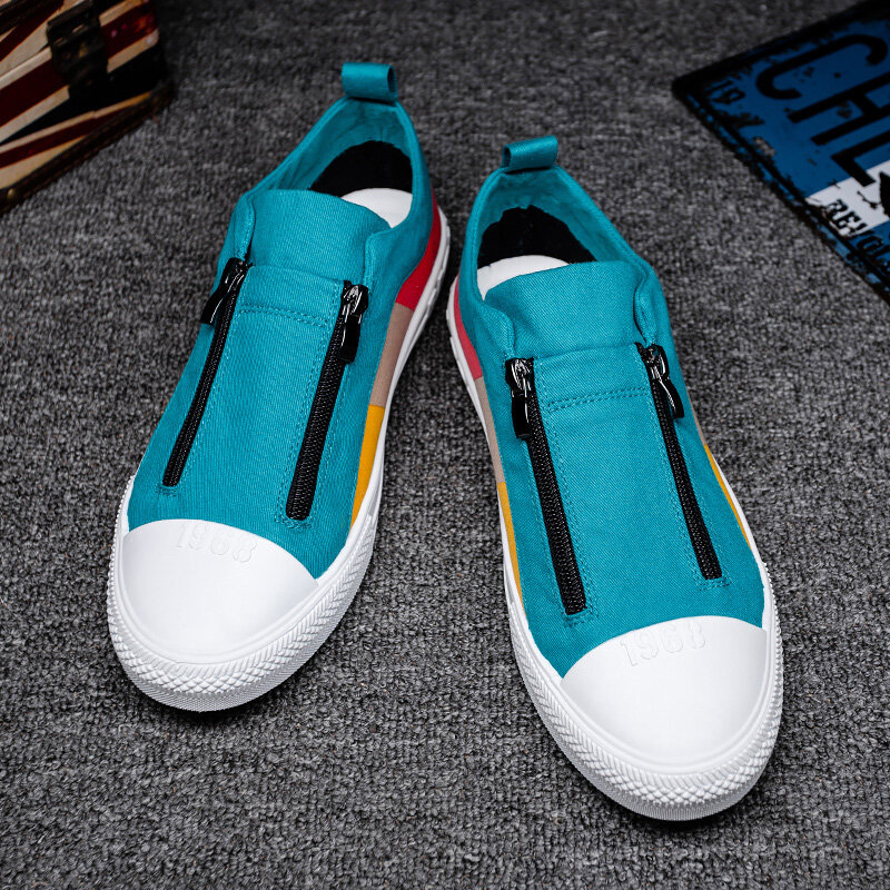 Casual Shoes Men Breathable Canvas Shoes 2020 New Fashion Men Flats Trending Sneakers Men Slip on Loafers AD216