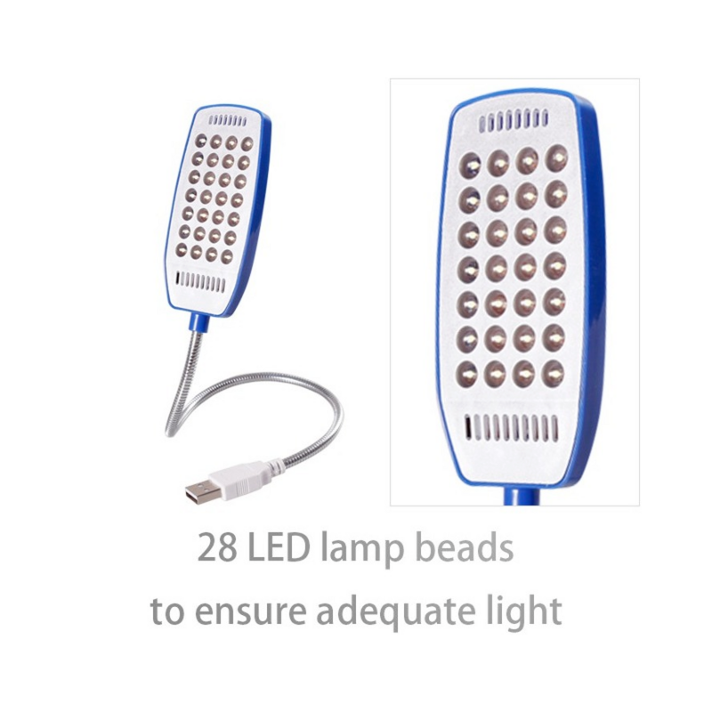 28LEDs อ่านโคมไฟ LED USB Light Ultra Bright ยืดหยุ่น4สีสำหรับแล็ปท็อปโน้ตบุ๊ค PC คอมพิวเตอร์1Pcs มาถึงที่ขายดีที่สุ...