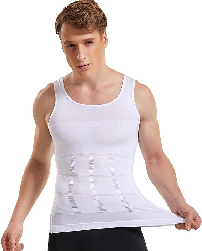 Kaus Kompresi Pria Rompi Pembentuk Tubuh Pelangsing Pakaian Pembentuk Perut Pakaian Dalam Korset Fajas Anas