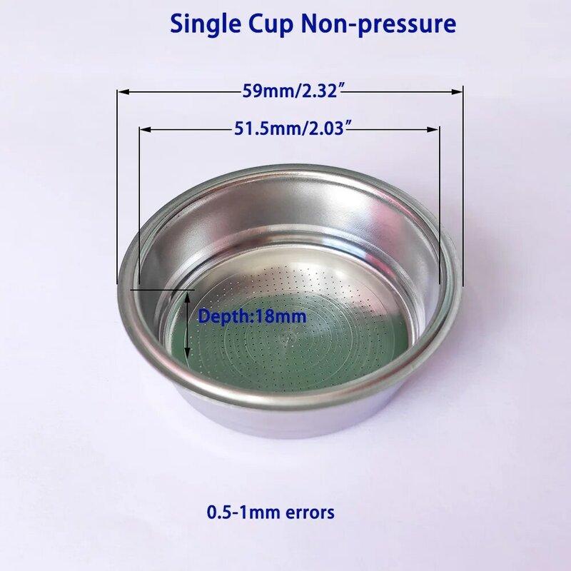 Cesta de filtro de máquina de café sem pressão 51mm, acessórios para a cozinha de casa cafeteira peças