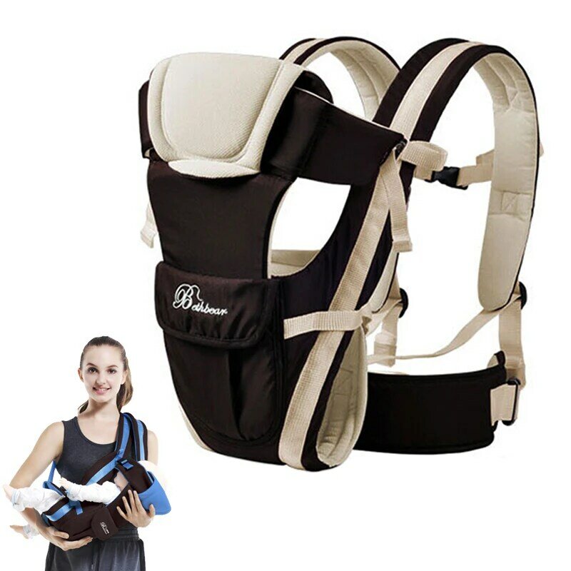 Ergonomische Draagzak 0-30 Maanden Ademende Voorkant 4 In 1 Baby Comfortabele Sling Backpack Pouch Wrap Baby kangoeroe Nieuwe
