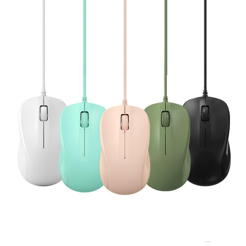 コンピューター用のサイレント有線マウス,USB,外部,コンパクト,静か