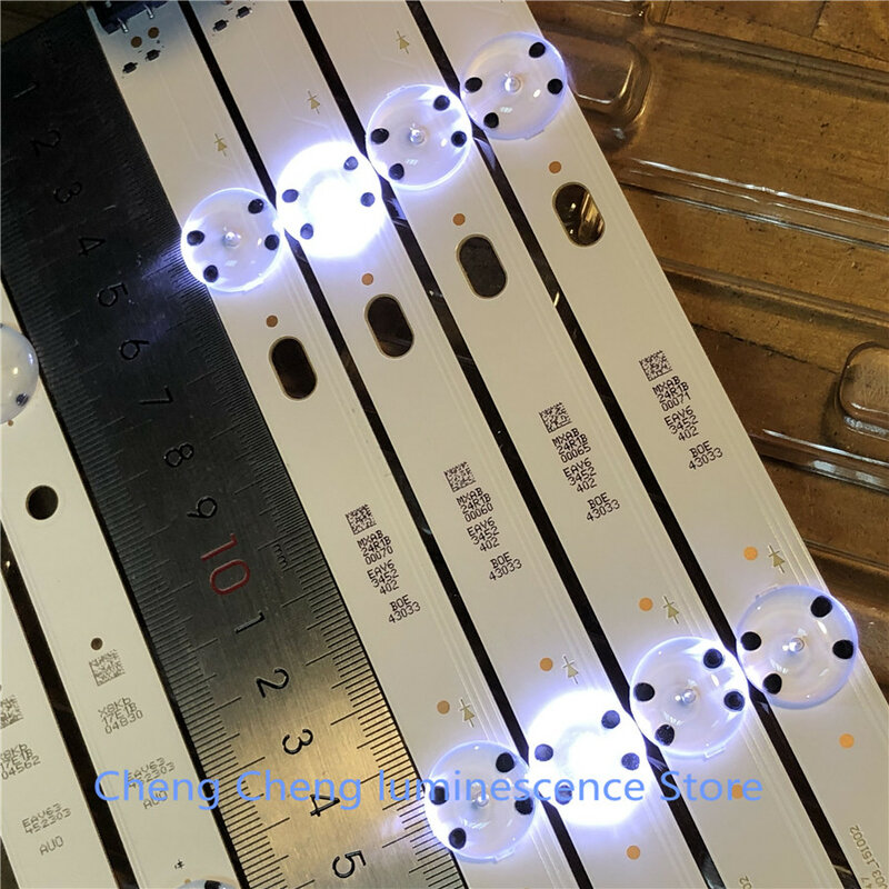6 sztuk/partia 8 diod led 850mm listwa oświetleniowa led dla LG 43LH604V 43LH60_FHD_A typu UF64_UHDht UF64-UHD-A ekran HC430DGG-SLNX1-211X