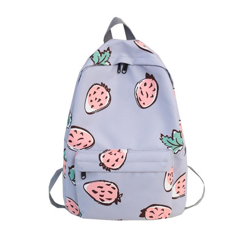 Новый Модный женский рюкзак с фруктовым принтом, школьная сумка для девочек-подростков, высококачественный нейлоновый водонепроницаемый р...