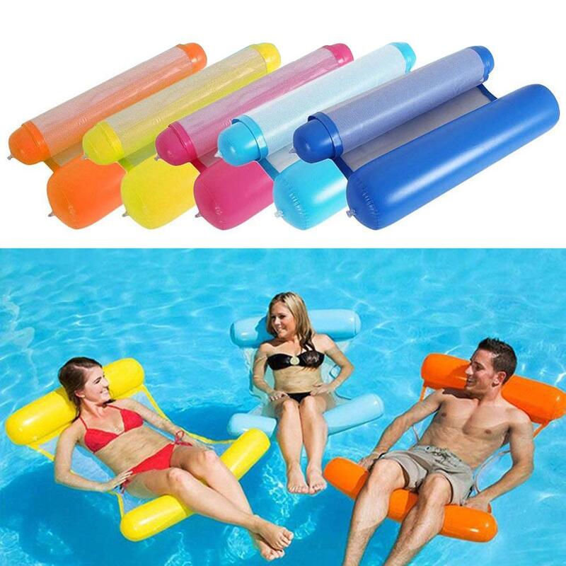 New Summer Inflatable Floating Row Pool Air Mattresses Beach Foldable Swimming Pool Chair Hammock Water Sports Hamac Flottant