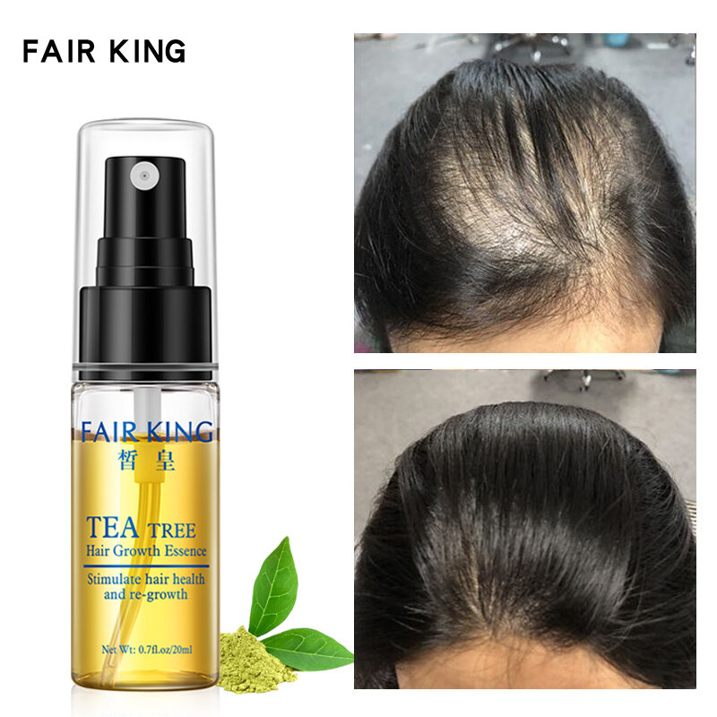Tea Tree Hair Growth Essence กระตุ้นผม Regrowth ป้องกันผลิตภัณฑ์ Anti Hairloss ทำให้ผมเงา Nourish Hair Care