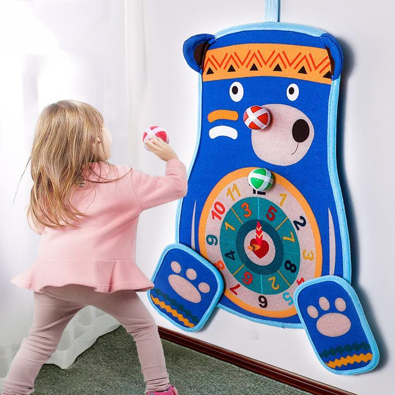 Montessori edukacja zabawki Dartboards zabawka dla dzieci tarcza docelowa przyklejony piłki kreatywny rzut Party Board gry na świeżym powietrzu zabawki dla dzieci