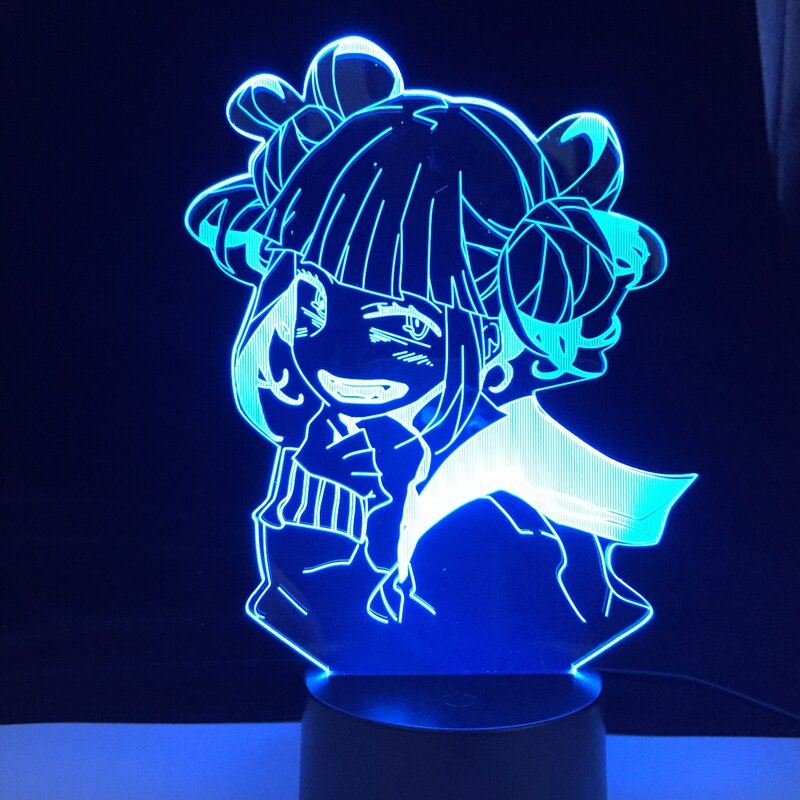 Himiko-Lámpara de ANIME 3D para decoración de dormitorio, luces de noche de MY HERO ACADEMIA, Boku no Hero Academia, Cross my body, novedad
