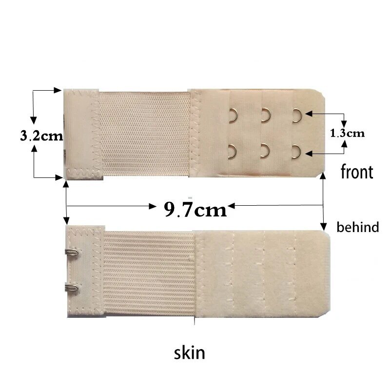 2 gancho sutiã extensão extensores cinta para mulheres fivela de cinto ajustável elástico sutiã extensão cinta gancho clipe expansor corpo mujer