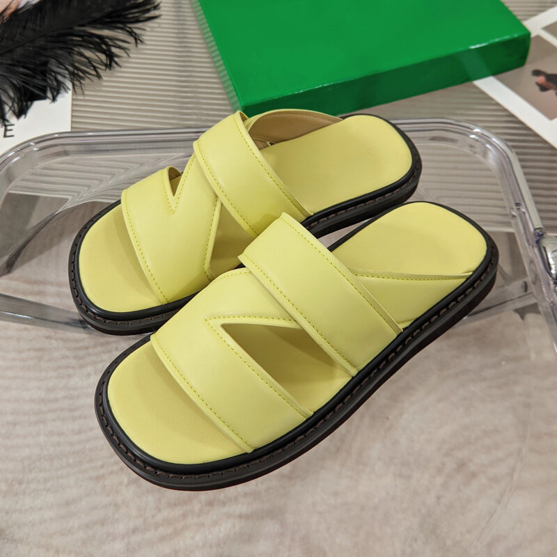Sandalias de verano plataformas para Mujer, chanclas de banda de diseñador, sandalias de Gladiador, Zapatos de marca
