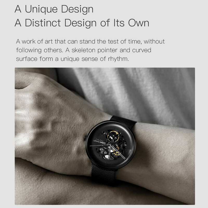 Ciga design relógio mecânico masculino, relógio de pulso meu série automático mecânico oco relógio fashion para homens
