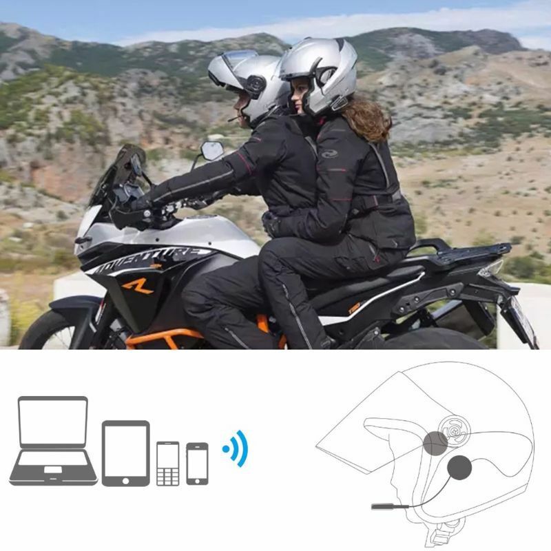 Fone de ouvido bluetooth 4.1 + edr, anti-interferência para capacete de motocicleta, headfone de mãos livres