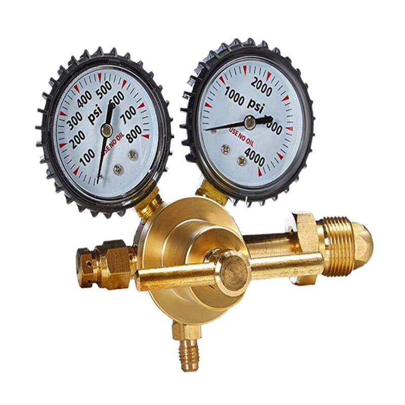Medidor de pressão de nitrogênio, regulador de alta pressão, 0-800 psi, ferramenta de pressão de entrega, oscilador masculino, conexão