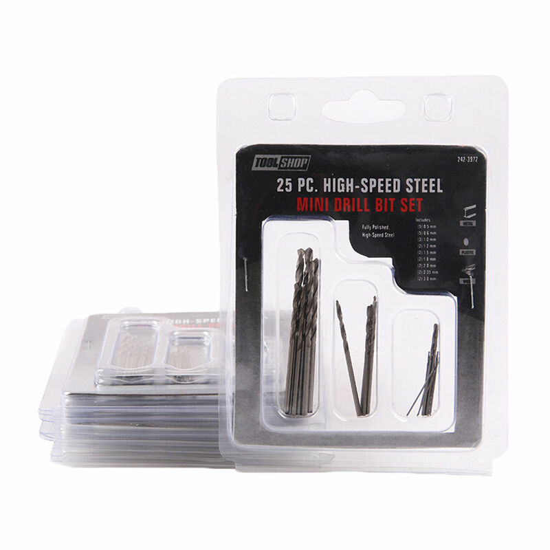 25pcs/set 0.5mm-3mm High Speed Steel Twist Drill Hole Bits Precision Pin Vise Model Spiral Drill With Micro-Drill Bits Tools