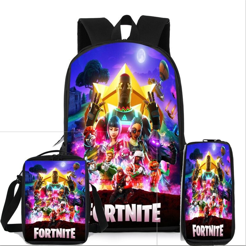 Mannen Rugzak Fortnites Bettle Game Knapzak Unisex Schooltas Vrouwen Student Boekentas Rugzak Cartoon Schouder Potlood Reistas