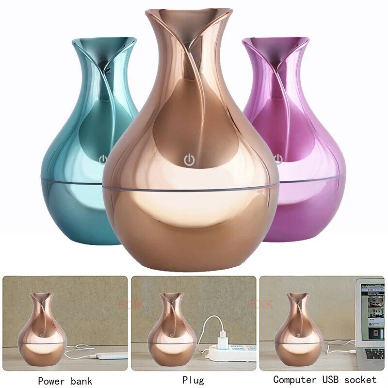NEW USB Aroma Diffuser Mini Ultrasonic Air Humidifier Wood Grain Atomizer Aromatherapy Essential Oil Diffuser for Home Office