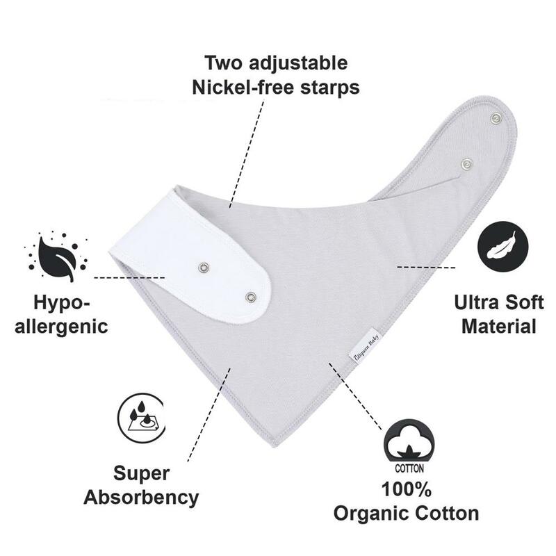 Baby Bibs 10 Pack Soft and Absorbent for Boys & Girls  Baby Infant Bandana Drool Bibs 100% Soft Organic Cotton Bibs
