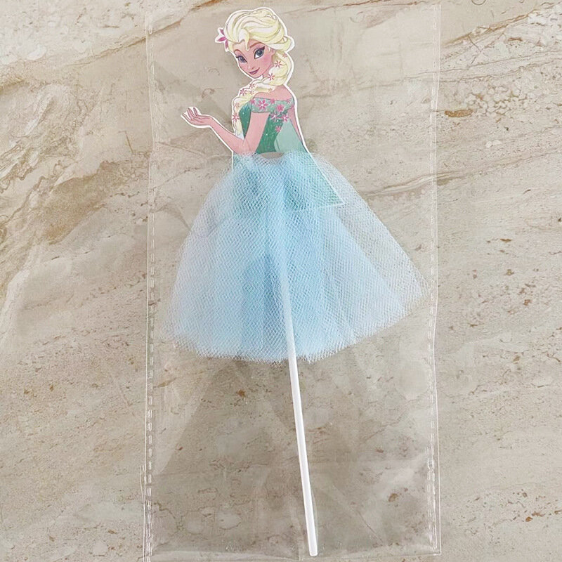 Topper gâteau Princesse Elsa de La Reine des Neiges pour petite fille,pics  de décoration à