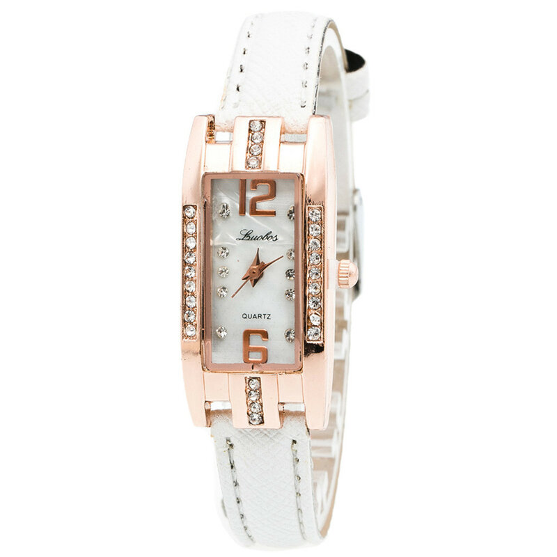ผู้หญิงควอตซ์นาฬิกาข้อมือหนังDeploymentถังนาฬิกาข้อมือรูปสี่เหลี่ยมผืนผ้านาฬิกาDropshipping Часы Женские