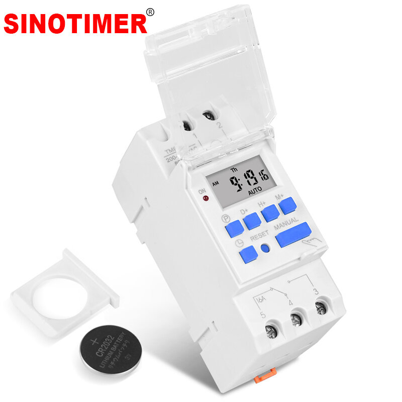 SINOTIMER ブランド電子毎週 7 日プログラマブルデジタルタイムスイッチリレータイマー制御 AC 220V 230V 16A Din レールマウント