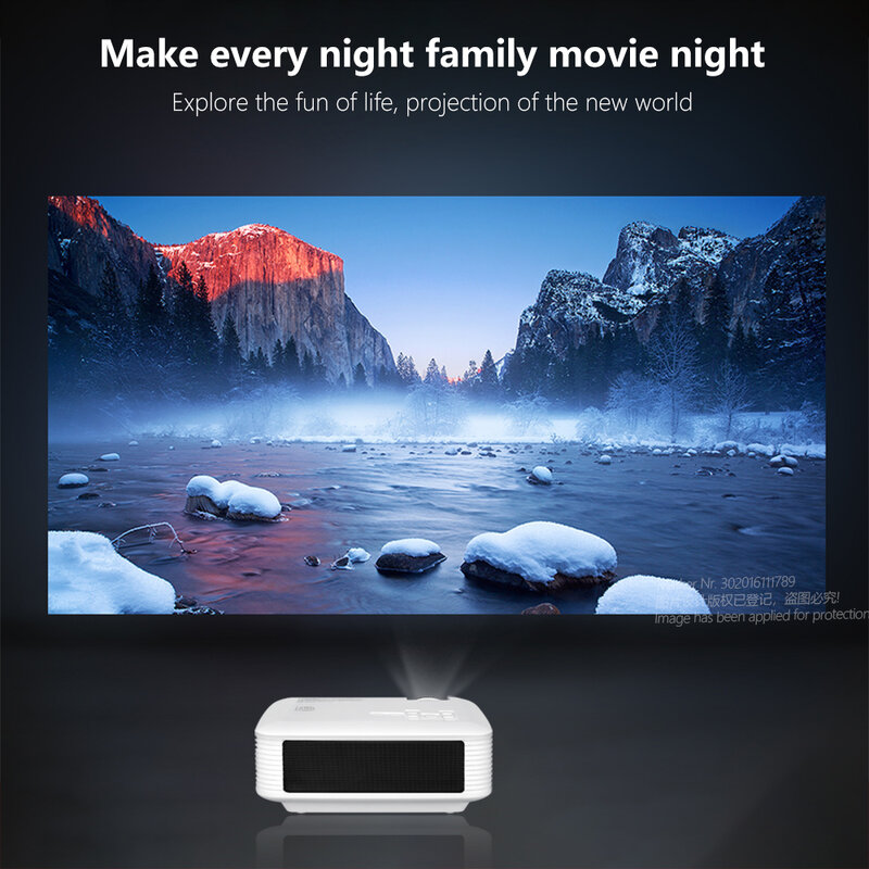 AUN mini beamer D50/s|Android Wifi 4K beamer (X96Q)| Full HD 1080P 3D led projector Home Cinema | |smartphone projector (Optioneel)