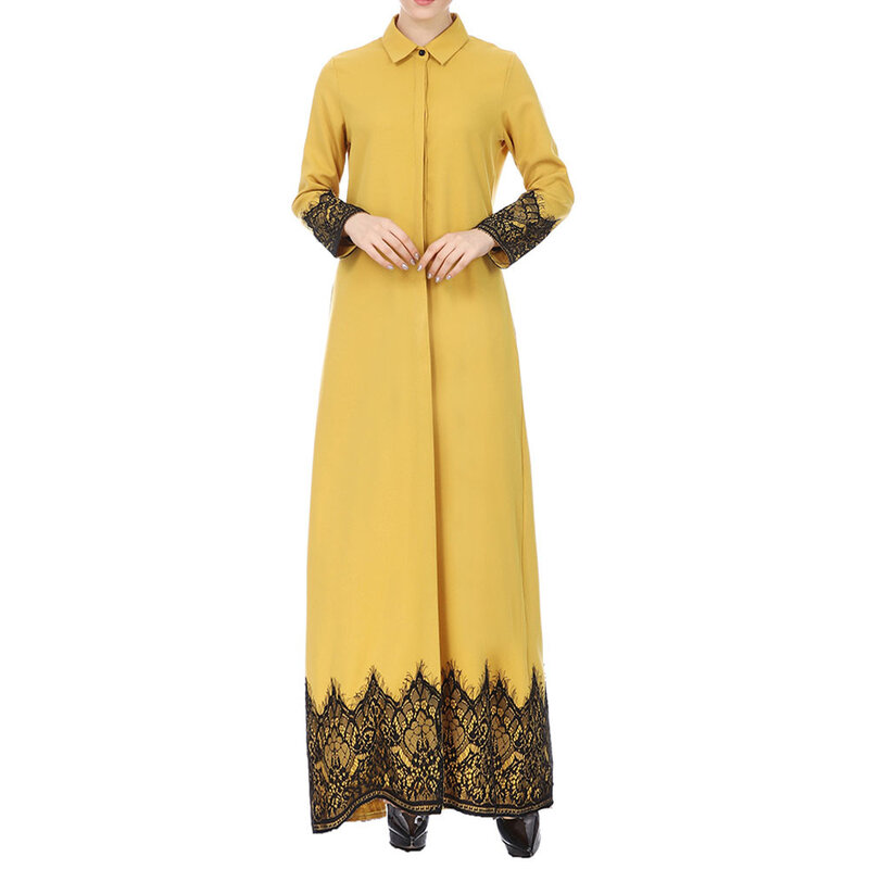 Abaya – robe musulmane en dentelle pour femmes, coupe frontale, Maxi Kaftan, Kimono, Jalabiya, robes turques, pour ramadan, tendance