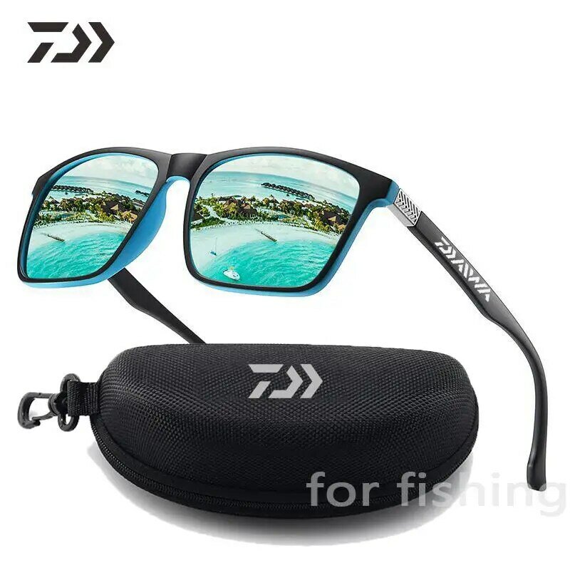 Поляризационные очки Daiwa 2021 мужские солнцезащитные очки для рыбалки Uv400 УФ-защита уличные классические квадратные солнцезащитные очки DAIWA д...