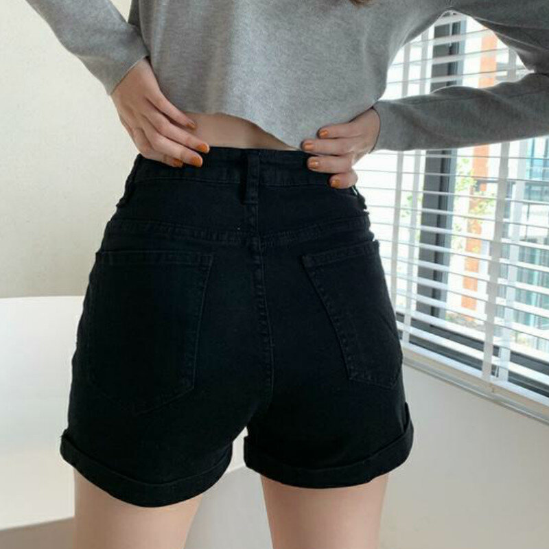 pantalones cortos transpirables de lujo para mujer,Shorts de motorista,de cintura alta #Savannah03 