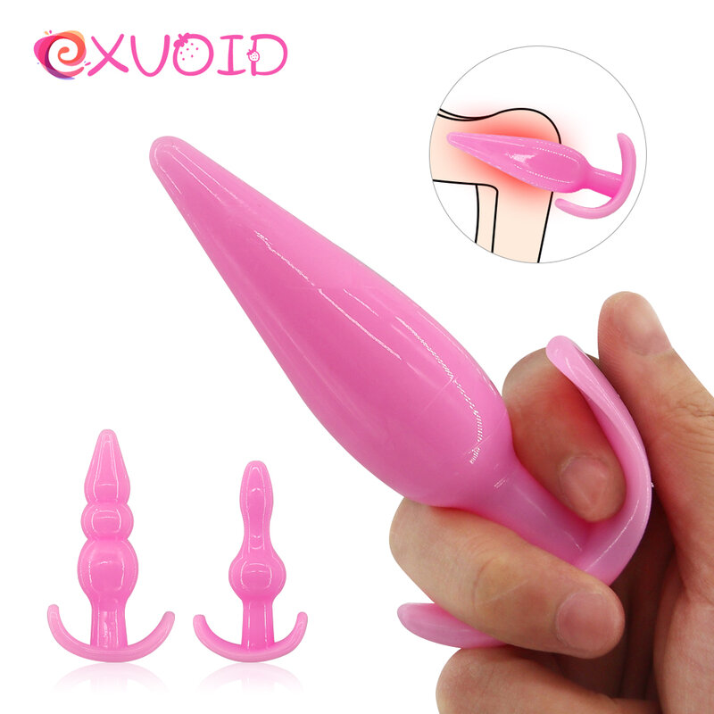 Exvoid plugue anal massageador de próstata, plugue anal com contas suave para ponto g, produtos adultos brinquedos sexuais para casais mulheres homens gays