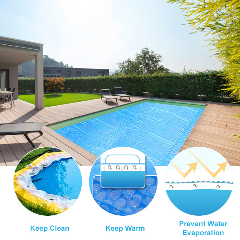 Prostokąt nakrycie basenu plandeka słoneczna basen płótno duże akcesoria ochronne folia izolacyjna Outdoor/Indoor swimming