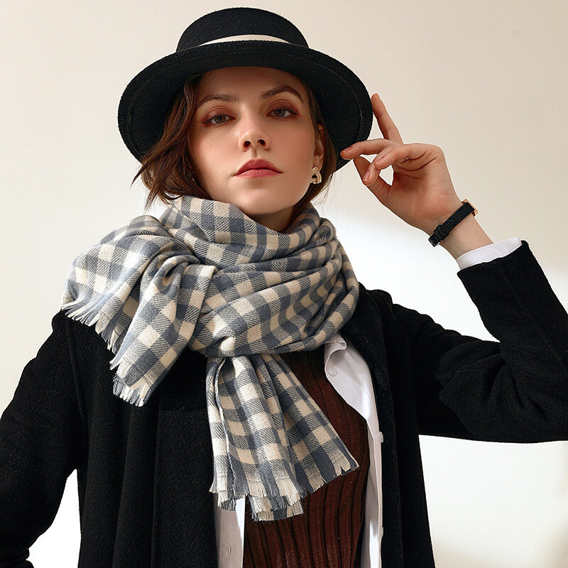 女性用カシミヤスカーフ,暖かいショール,綿のよだれかけの長さ70x180cm,秋冬用,新コレクション