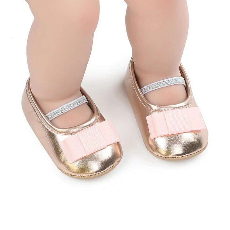 Fashion Bayi Gadis Lembut Anti-Slip Lembut Sole Crib Nyaman Lembut Bawah Non-Slip Busur Sepatu
