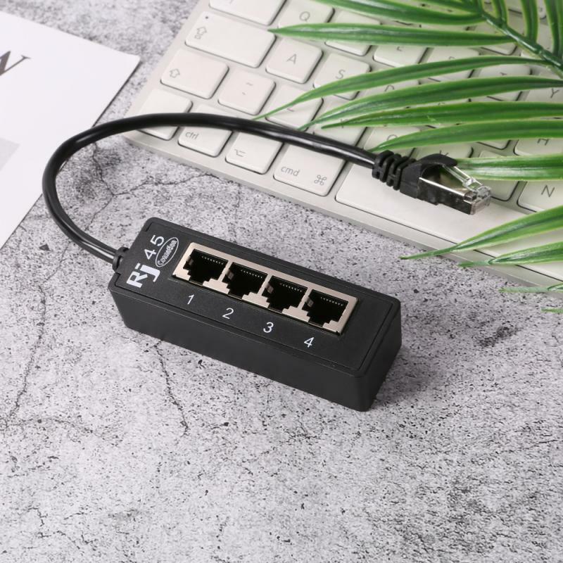 RJ45 gatos Ethernet adaptador de Cable Divisor de Cable 1 macho a 4 hembra puerto LAN Ethernet convertidor de Cable accesorios para Lan Hub USB