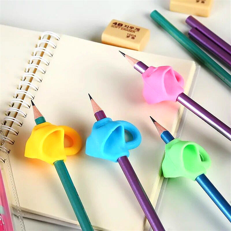 1pcs Children Writing Pencil Pan Holder Kids Learning Practise Silicone Pen Aid Grip Posture Correction Device for Students New
