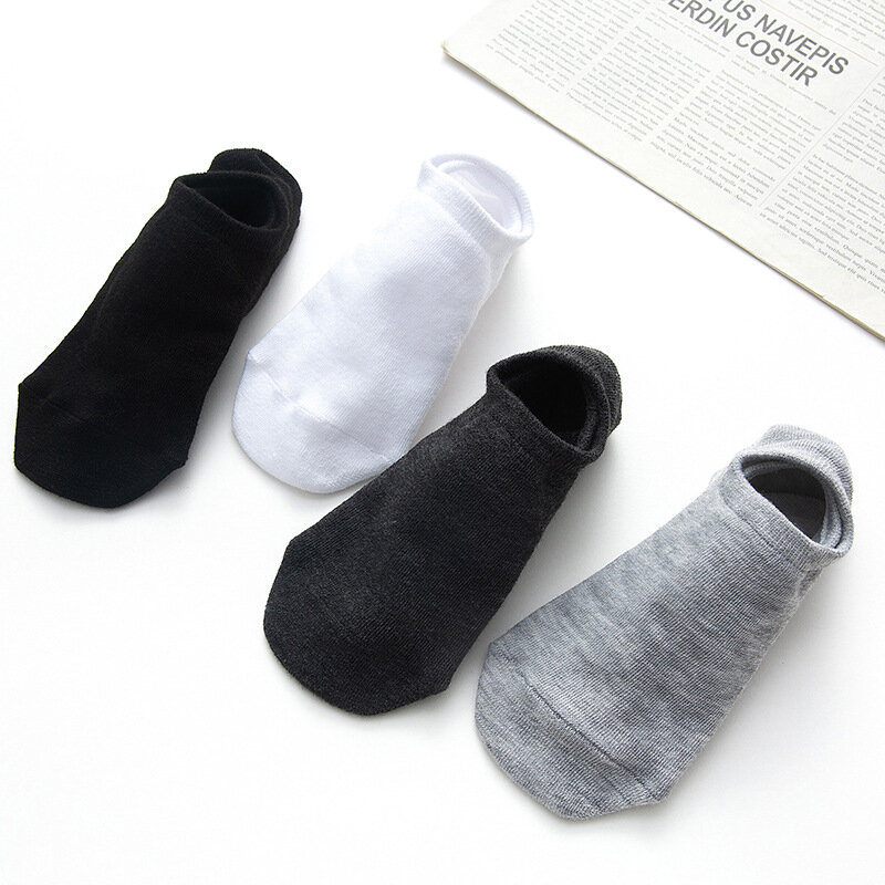 5 Pairs Men /Women Socks Sport Socks Solid Sock Quality Anti-Slip Breathable Cotton Short Socks for Fitness Gym
