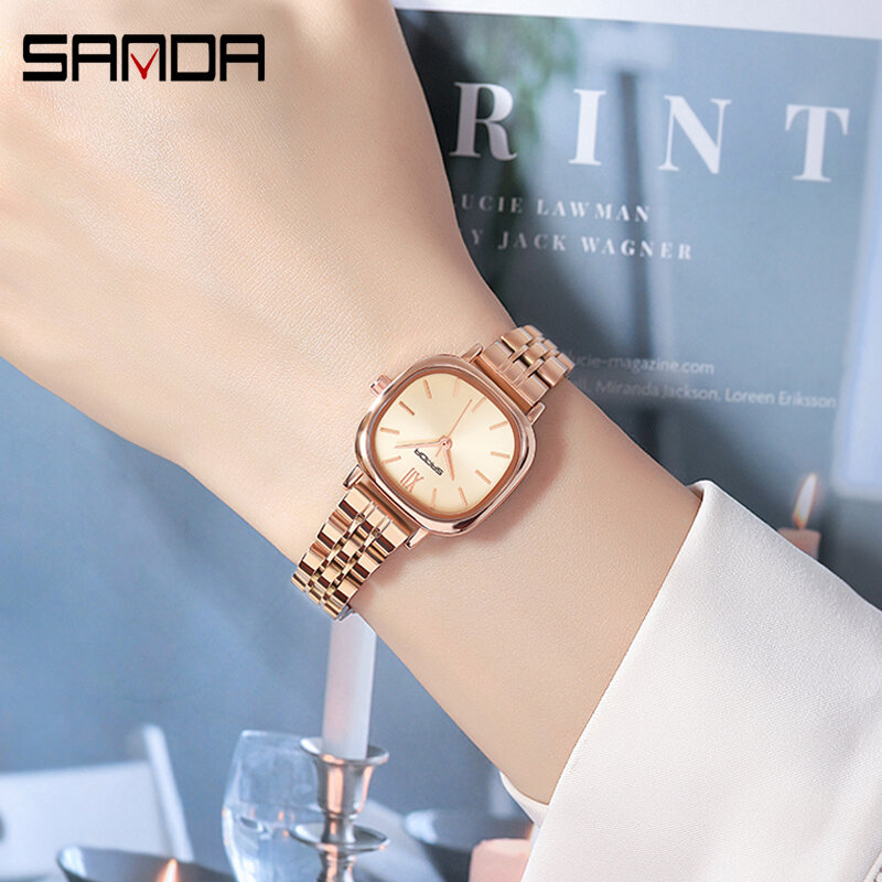 Top ยี่ห้อ Luxury นาฬิกาสำหรับผู้หญิงสุภาพสตรีนาฬิกาควอตซ์สไตล์ธุรกิจนาฬิกาข้อมือหญิงนาฬิกา
