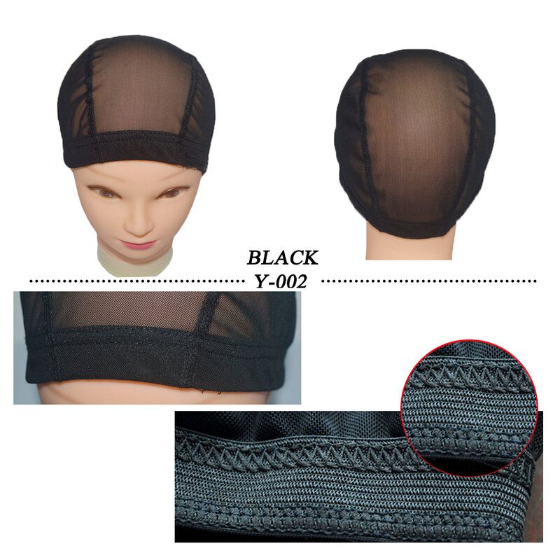 ウィッグメッシュキャップ,接着剤なし,伸縮性のある織り,簡単に髪を縫い付けられる,安価