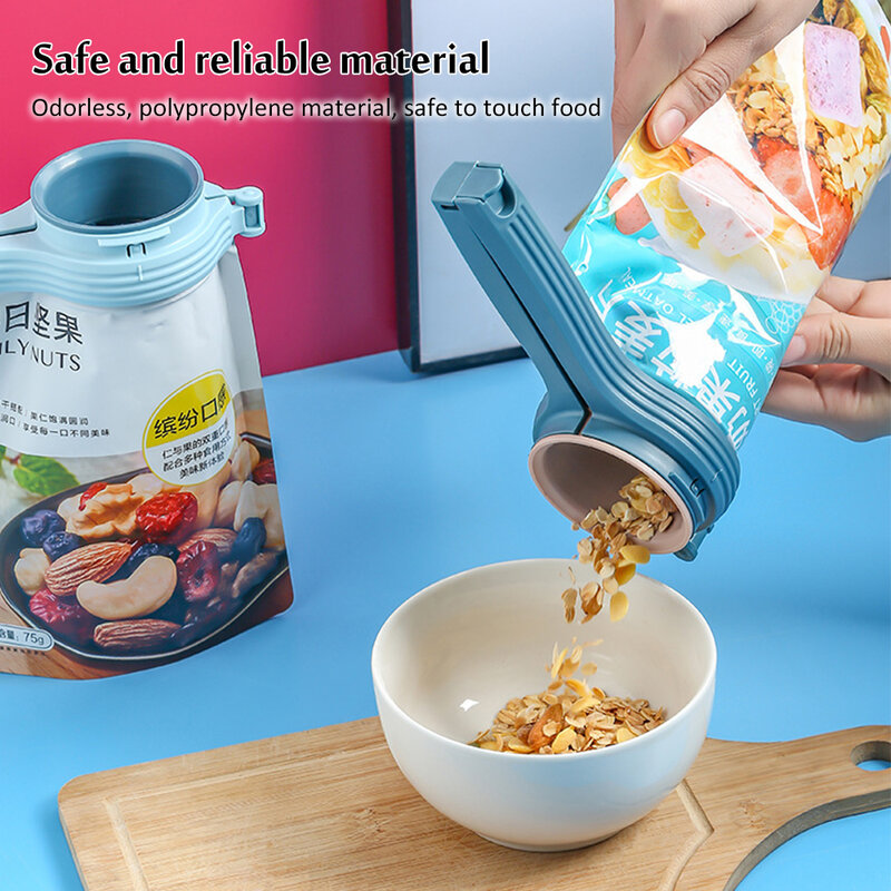 Clipe de vedação para comida, instrumento de cozinha organizador multifuncional de plástico para manter alimentos e manter frescos