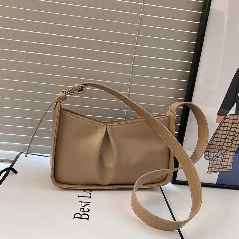Новинка 2021, однотонная дизайнерская женская сумка через плечо, высококачественные кожаные женские дорожные сумки-мессенджеры, модный коше...