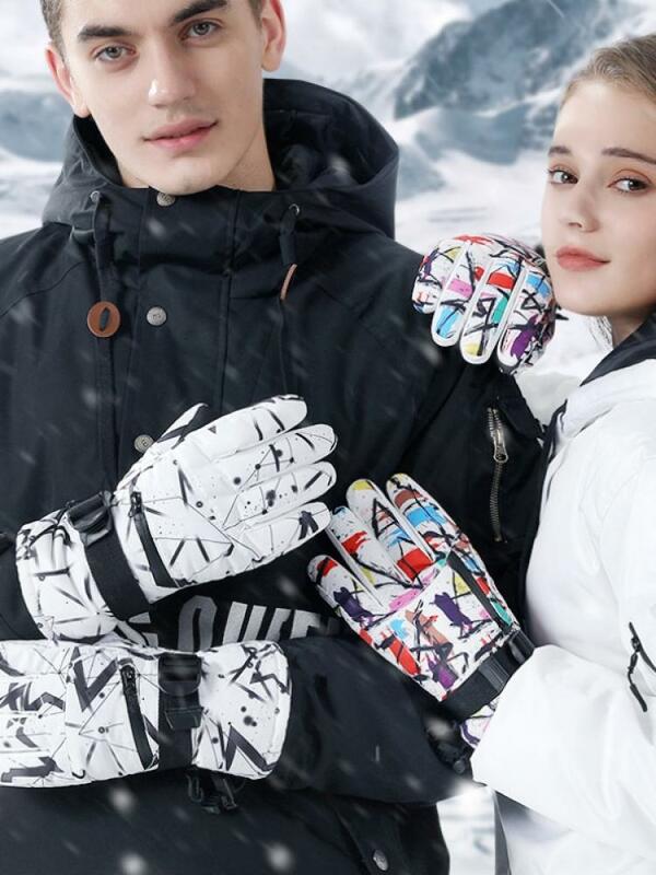 Winter Nieuwe Mannen En Vrouwen Outdoor Ski Handschoenen Voor Riding Antislip Waterdichte Touchscreen Liefhebbers Warm En Fluweel handschoenen