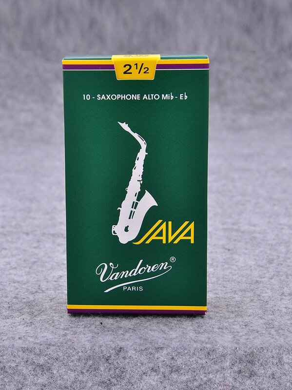 Original frança vandoren java saxofone alto mib eb juncos força 2.5 #, 3 # cinza caixa verde de 10 [frete grátis]