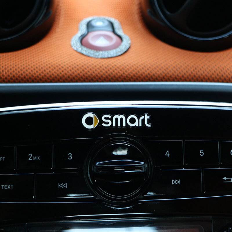 3D Emblem Abzeichen logo Aufkleber auto zubehör innen für smart 451 453 450 fortwo forfour auto Center console dekoration styling