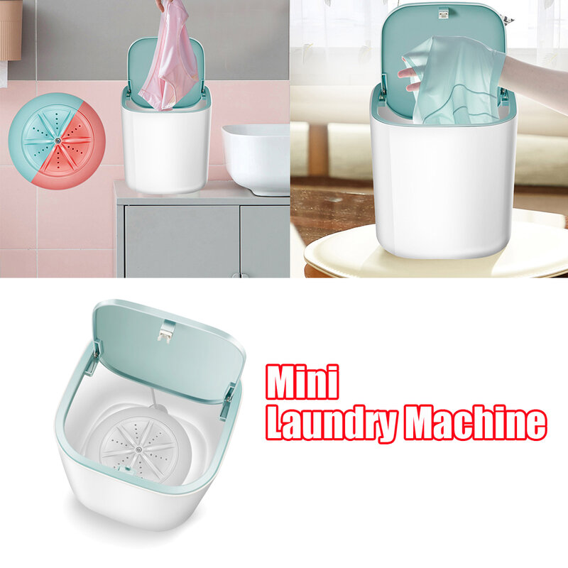 Mini máquina de lavar roupa, lavador com carregamento usb pessoal compacto